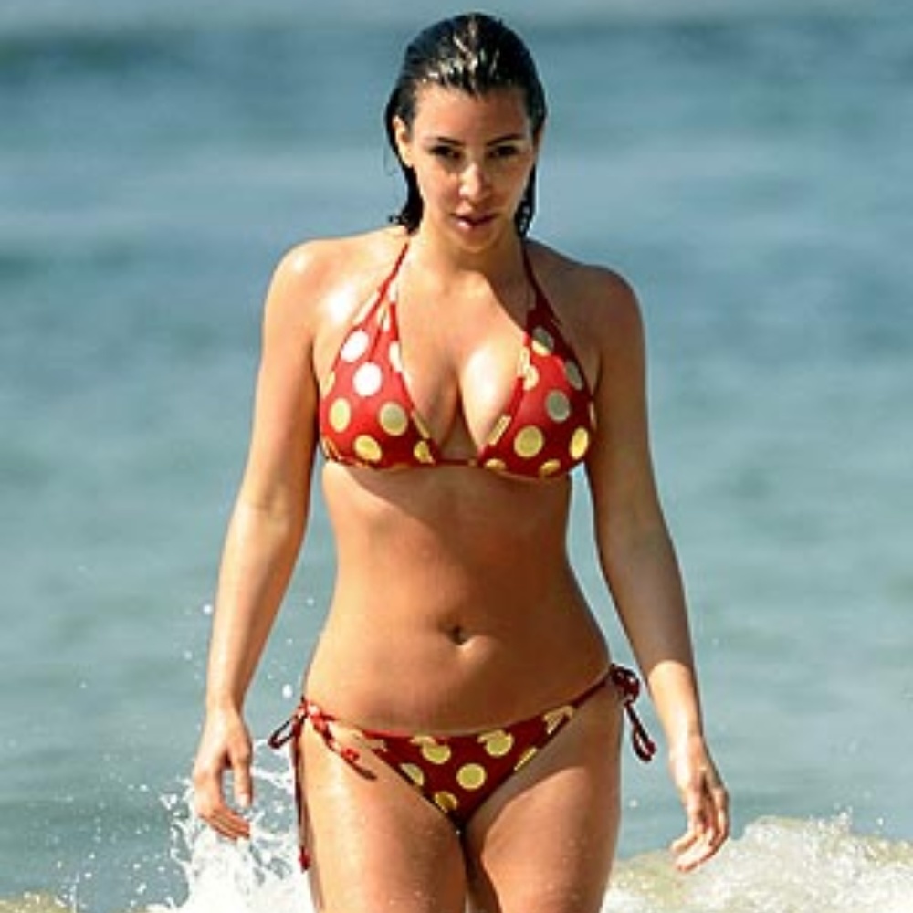 ✖️ SOLD ✖️ D'Amore By Marceau Red Gold Dot Bikini - Picture 3 of 6